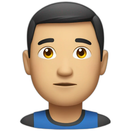 Asian CrossFiter man thinking  emoji