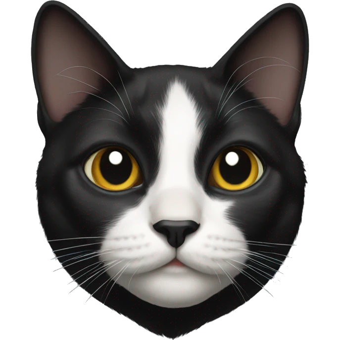 Black cat portrait emoji