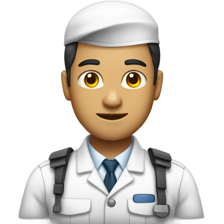 an employee with uniform emoji