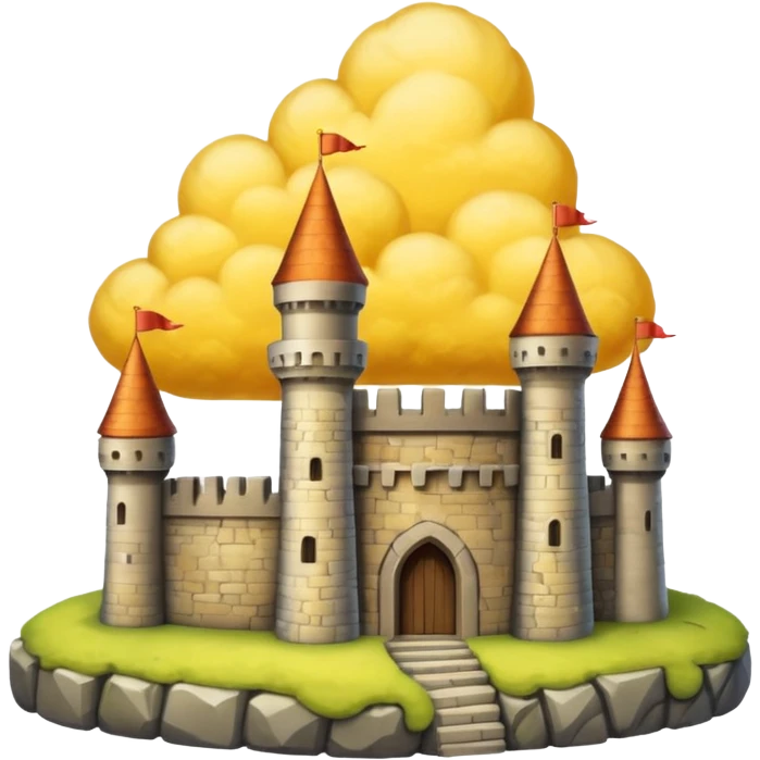 cloud yellow castle emoji