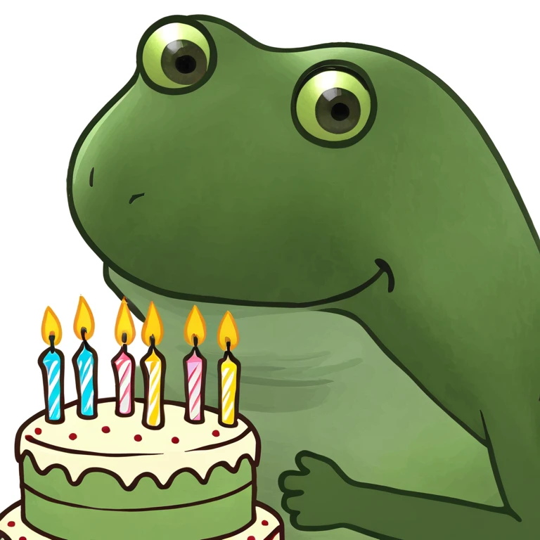 bufo blowing candles on cake emoji