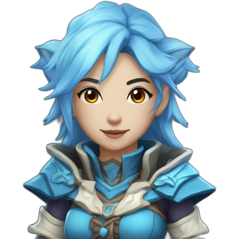 female blue miqo'te summoner emoji