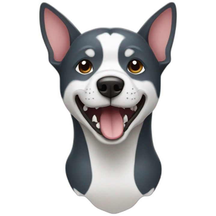Chien sur requin emoji