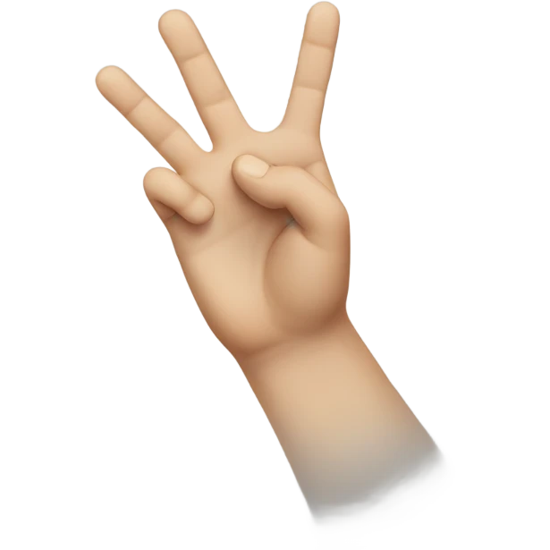Hands that show the number 4 with fingers emoji