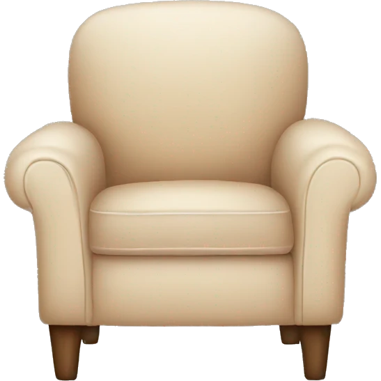 Cozy beige armchair emoji