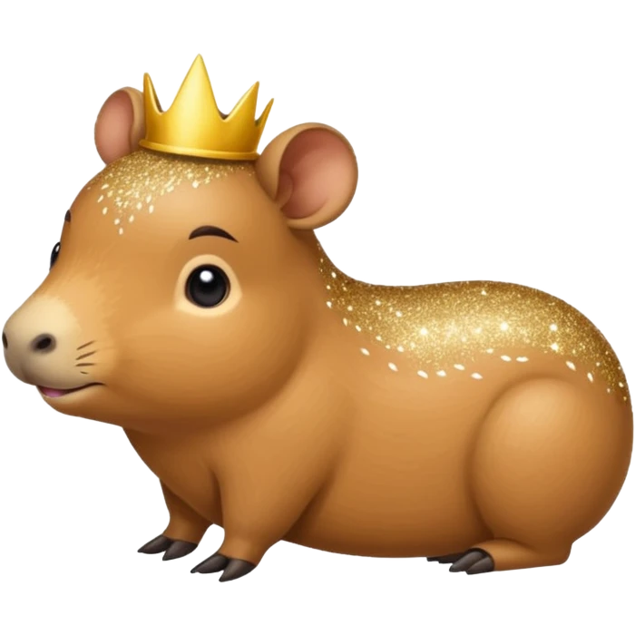 Capivara fofa com gliter emoji