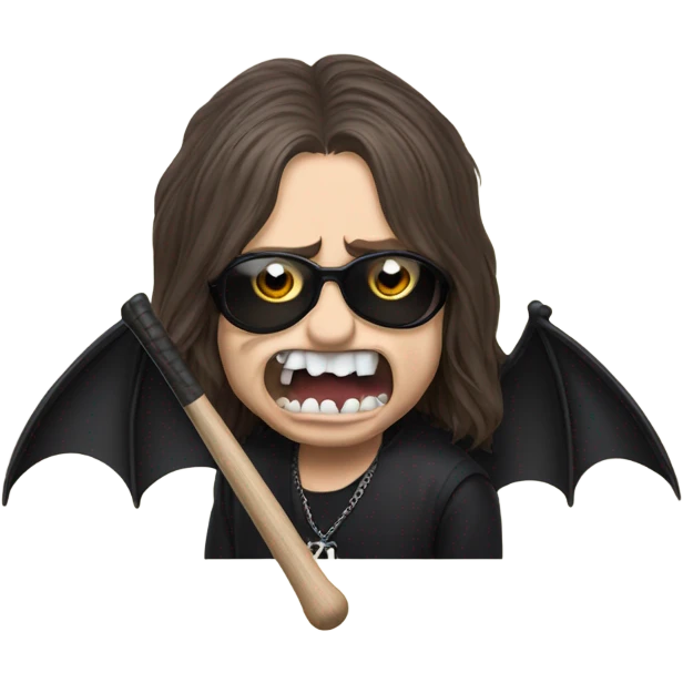 ozzy osbourne biting a bat emoji