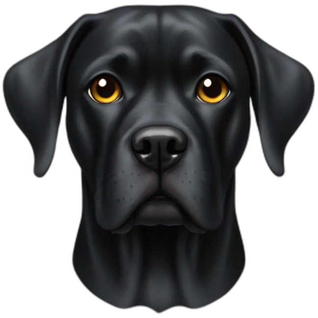Black german Dogue emoji