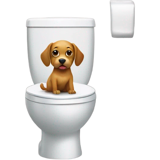 Dog on the toilet emoji