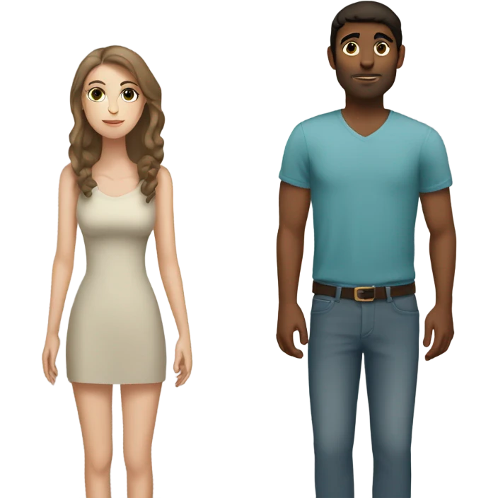 Brunette white girl with her tall Indian boyfriend  emoji