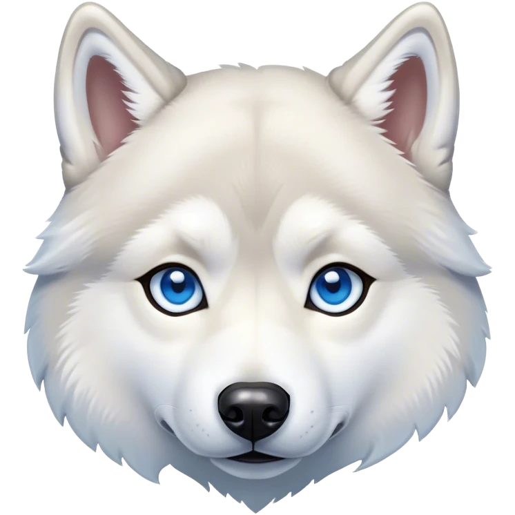 Husky tout blanc avec les  yeux bleues  emoji