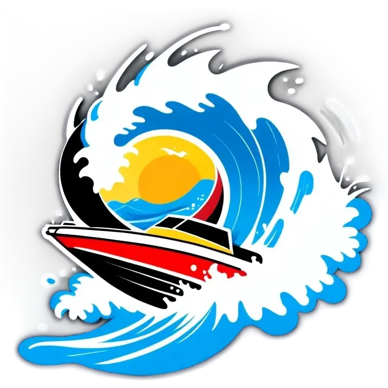 sport boat in waves emoji