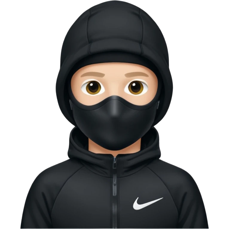 White person wearing a Nike Tex with hood and ski mask co all black and https://encrypted-tbn0.gstatic.com/images?q=tbn:ANd9GcTQEV3H5Fpq8Dp-ki2RTwgbdHqMsKZzDtarA9ywqiFzKVKjxdLc5Fq9yDOax7-XC4trueI2pFuItpqM_TVrGODdDG5la_rbm9lB8utSLKXm&s=10 emoji
