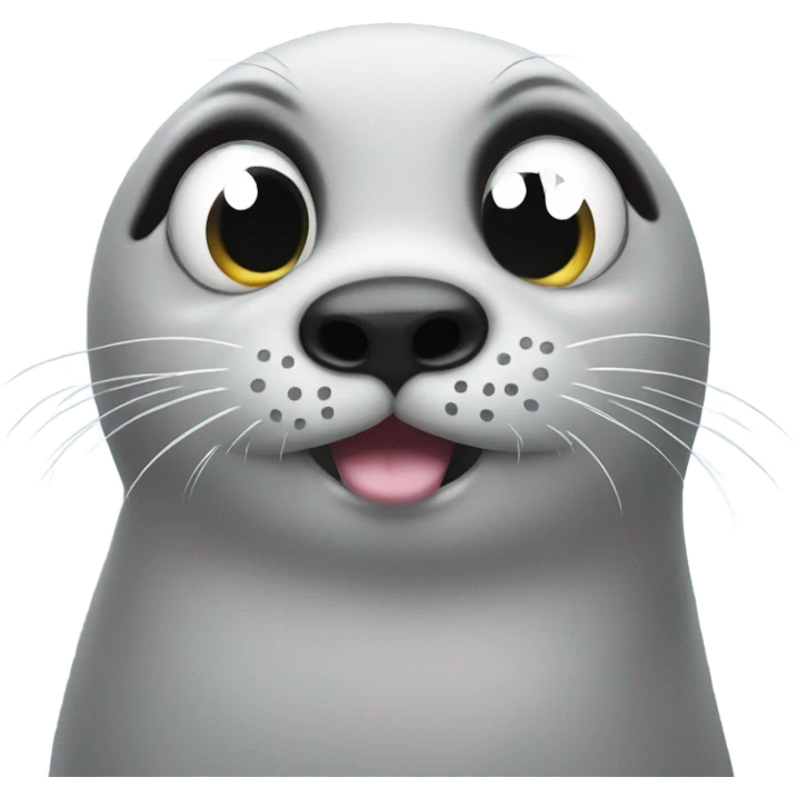 cute seal doing pleading eyes emoji