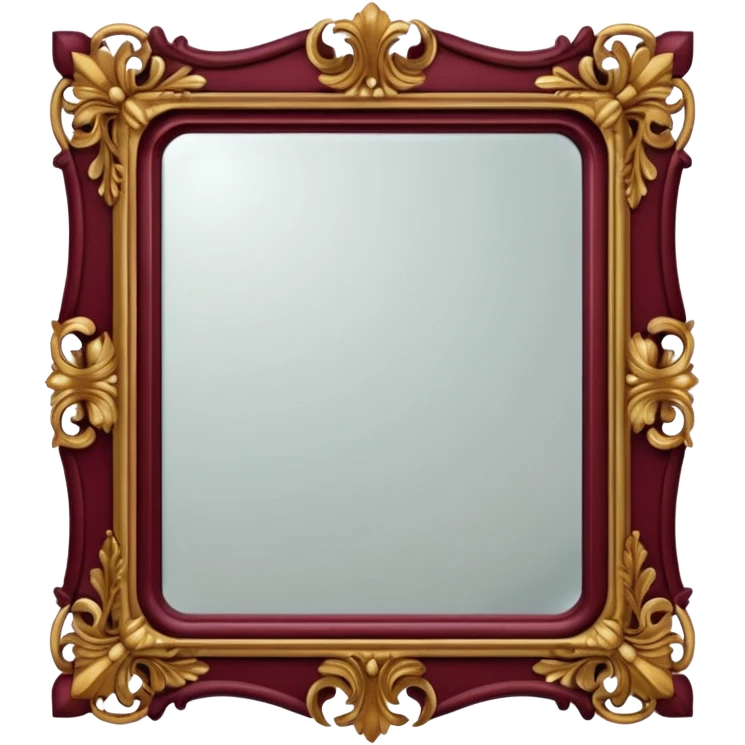 Maroon vintage mirror emoji