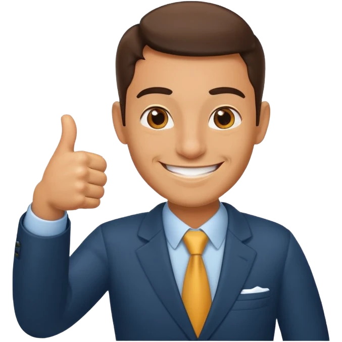 Boss with thumbs up emoji