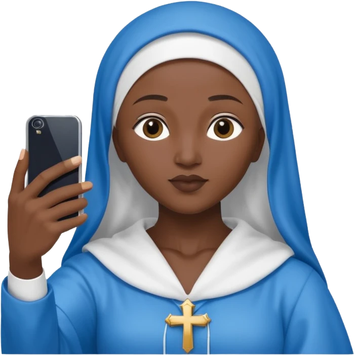 emoji della madonna che si scatta un selfie 
 emoji