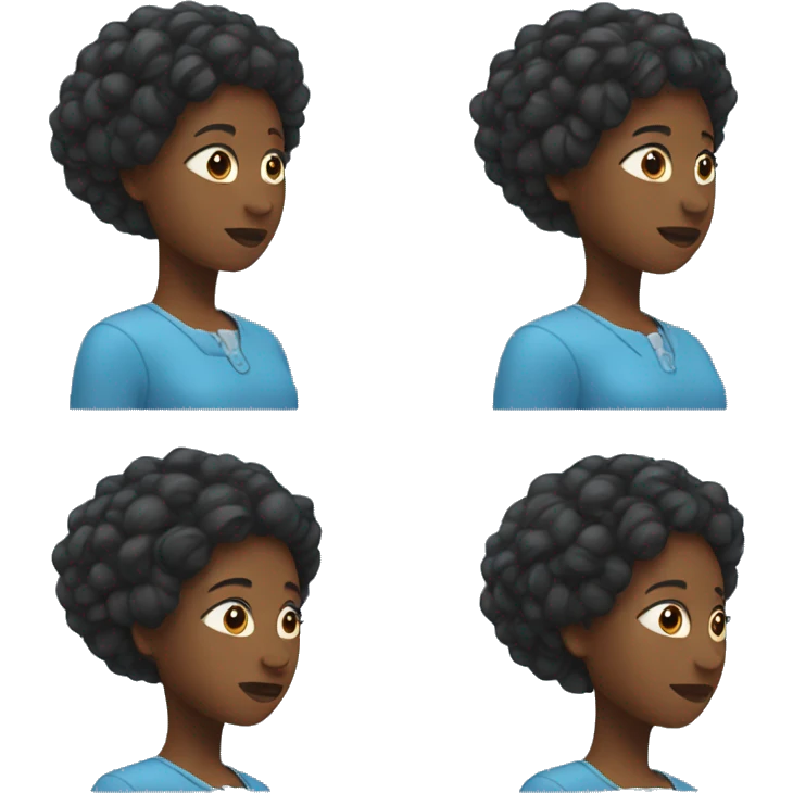 Black women has blue eays  emoji