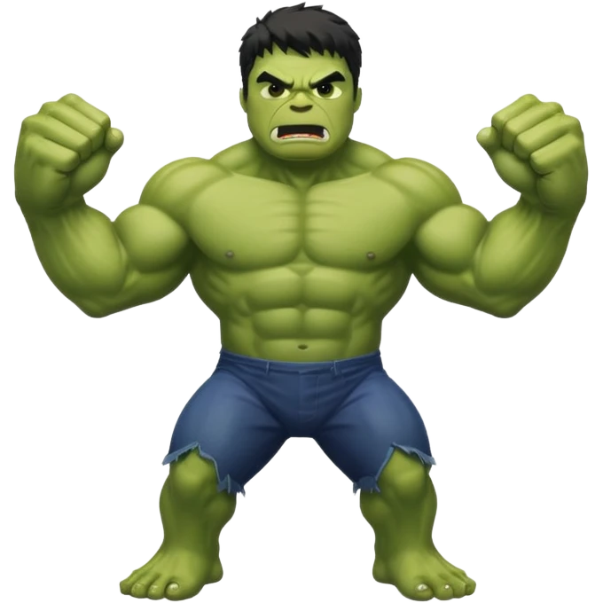Hulk showing power emoji