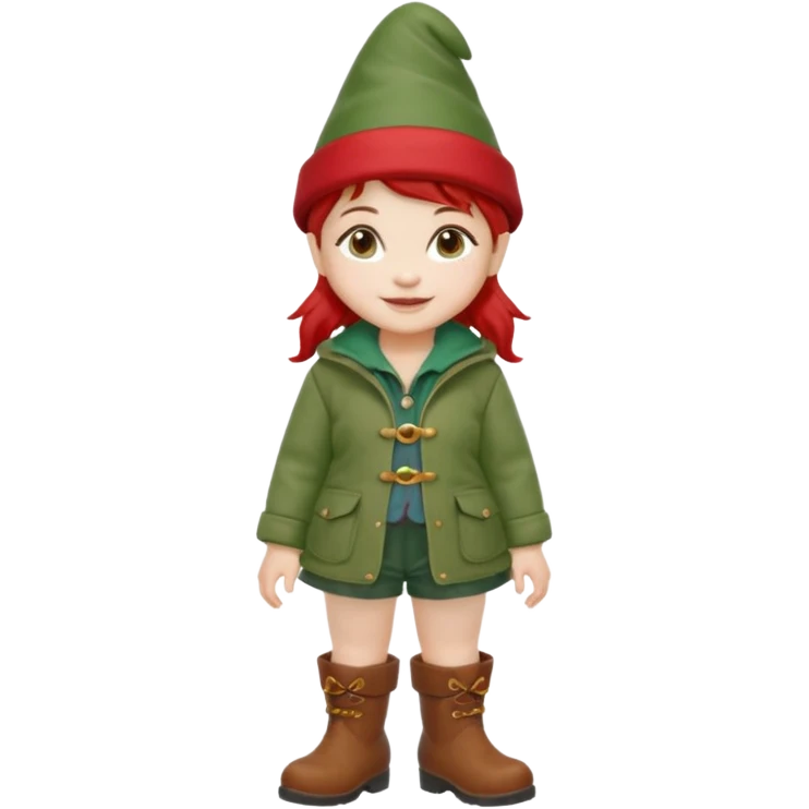 short girl garden gnome emoji