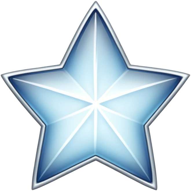 silver gem star outline emoji