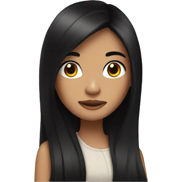 Girl with long black hair emoji