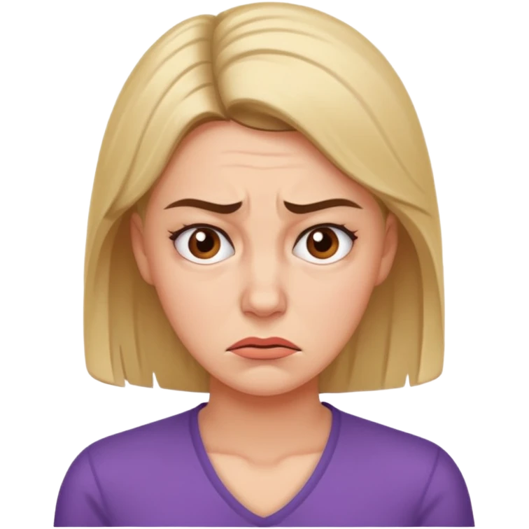 Una mujer estresada emoji