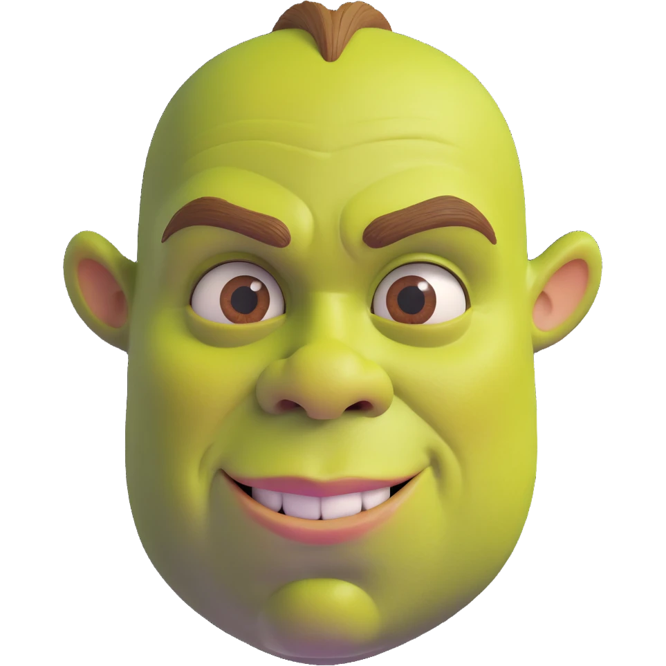 iconic Shrek face emoji