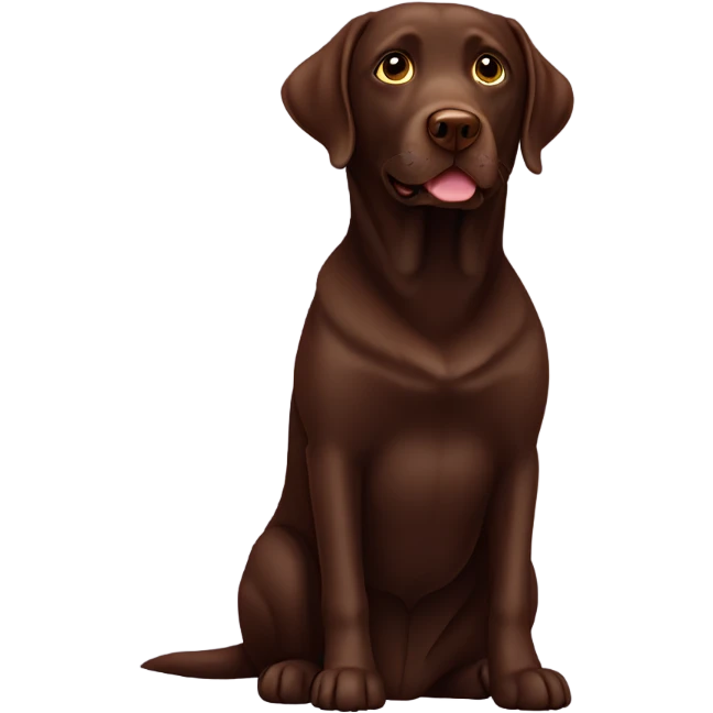 Chocolate Labrador retriever sitting up emoji