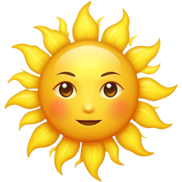 Bright large sun emoji