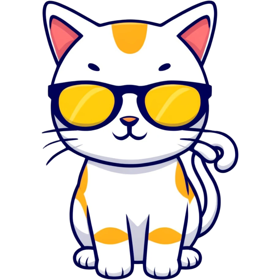 Cat with sunglasses emoji