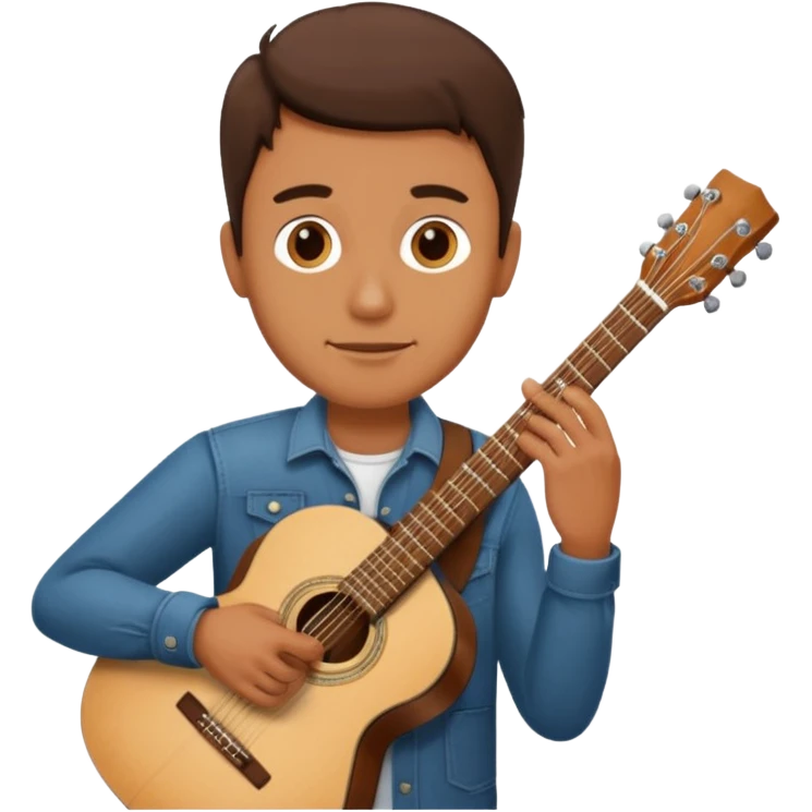 man holding guitar emoji