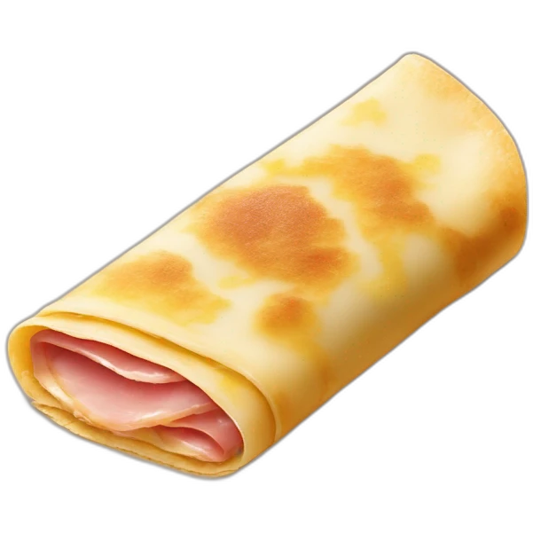 Crêpe avec du jambon de fromage et un œuf  emoji