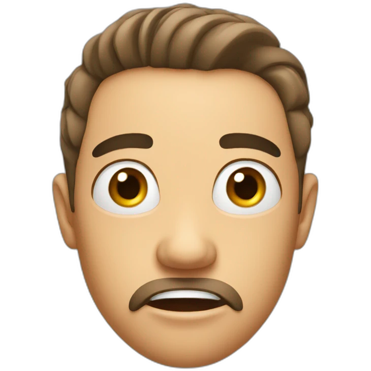 Man shocked and surprised facial expression emoji