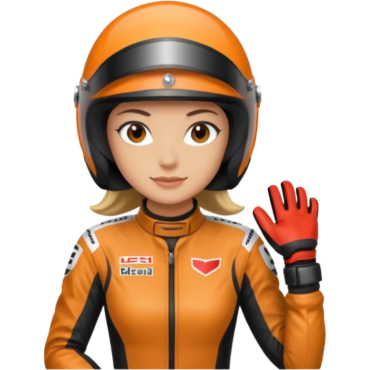 female motorcycle racer emoji