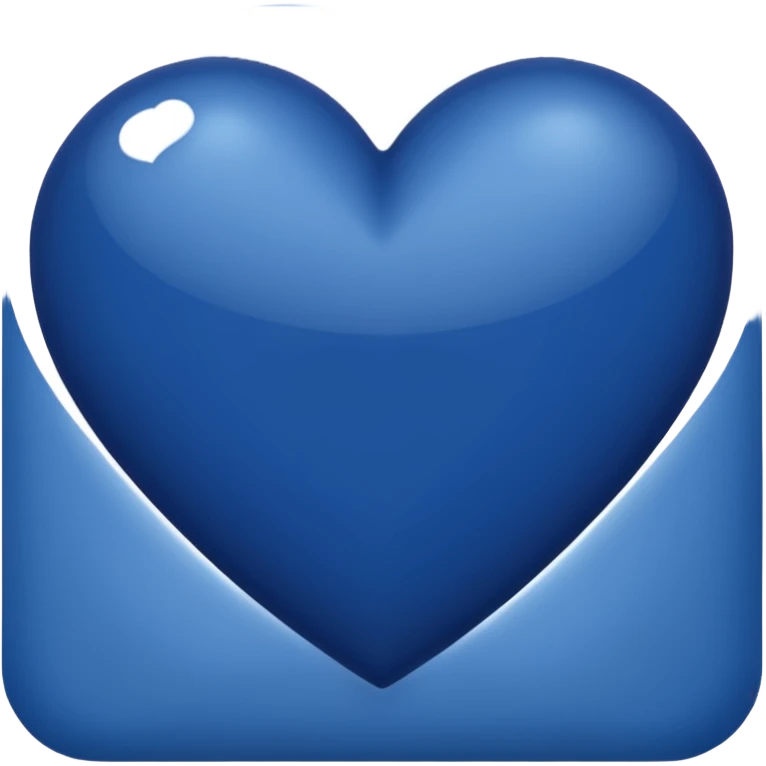 Navy blue heart emoji