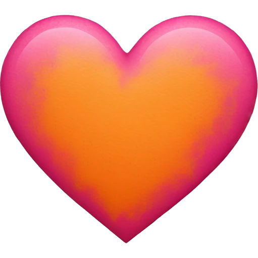 Pink orange grunge heart  emoji