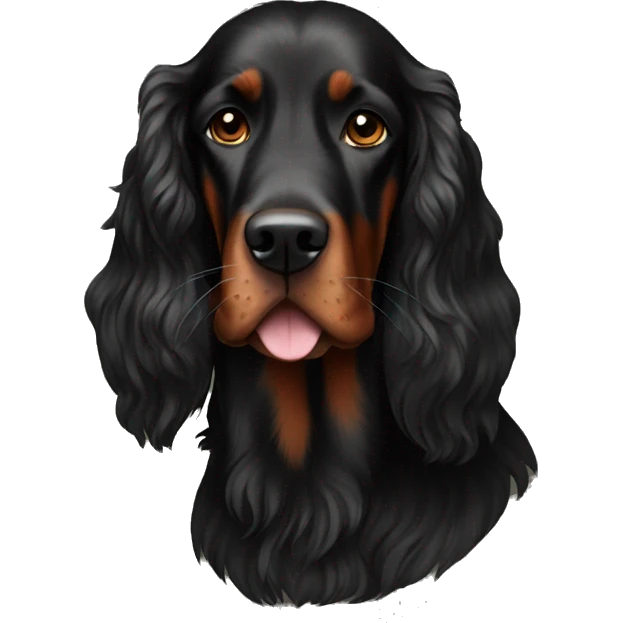 Totally Black irish setter emoji