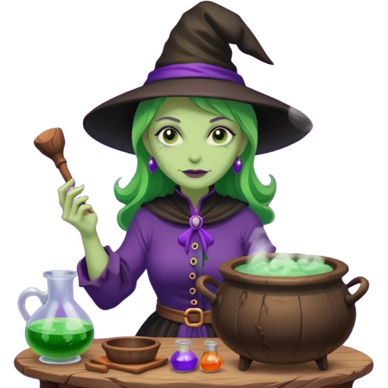 green witch cooking potion emoji