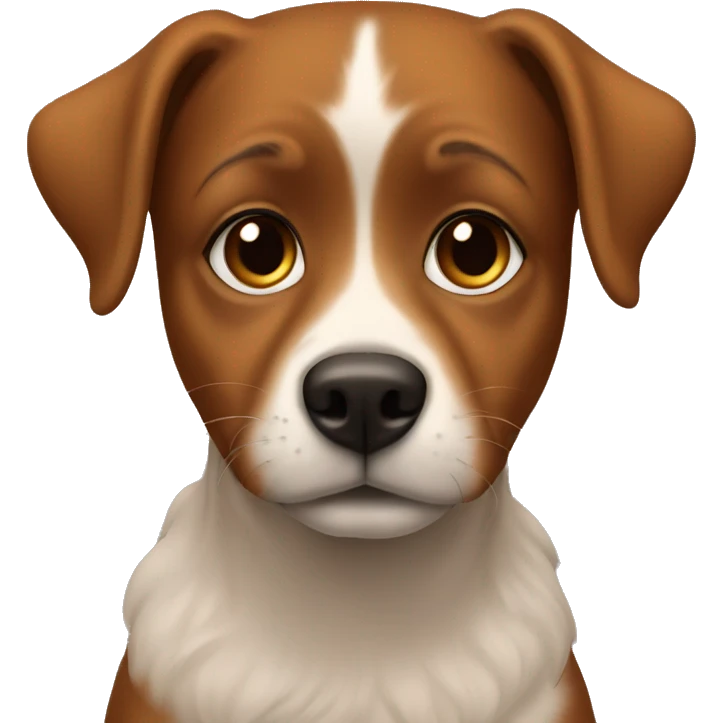 Brown girl kiss dog on nose emoji