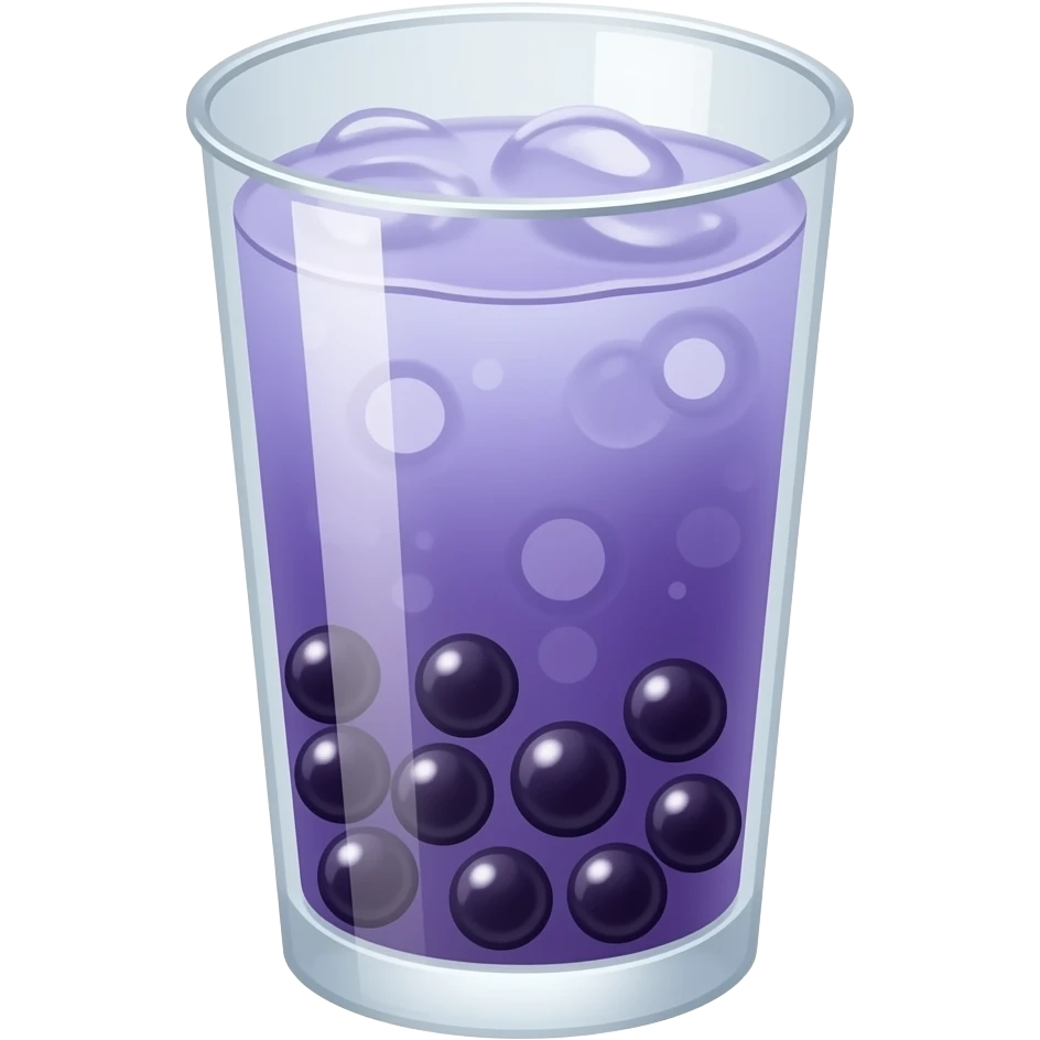 Blueberry Bubble tea emoji
