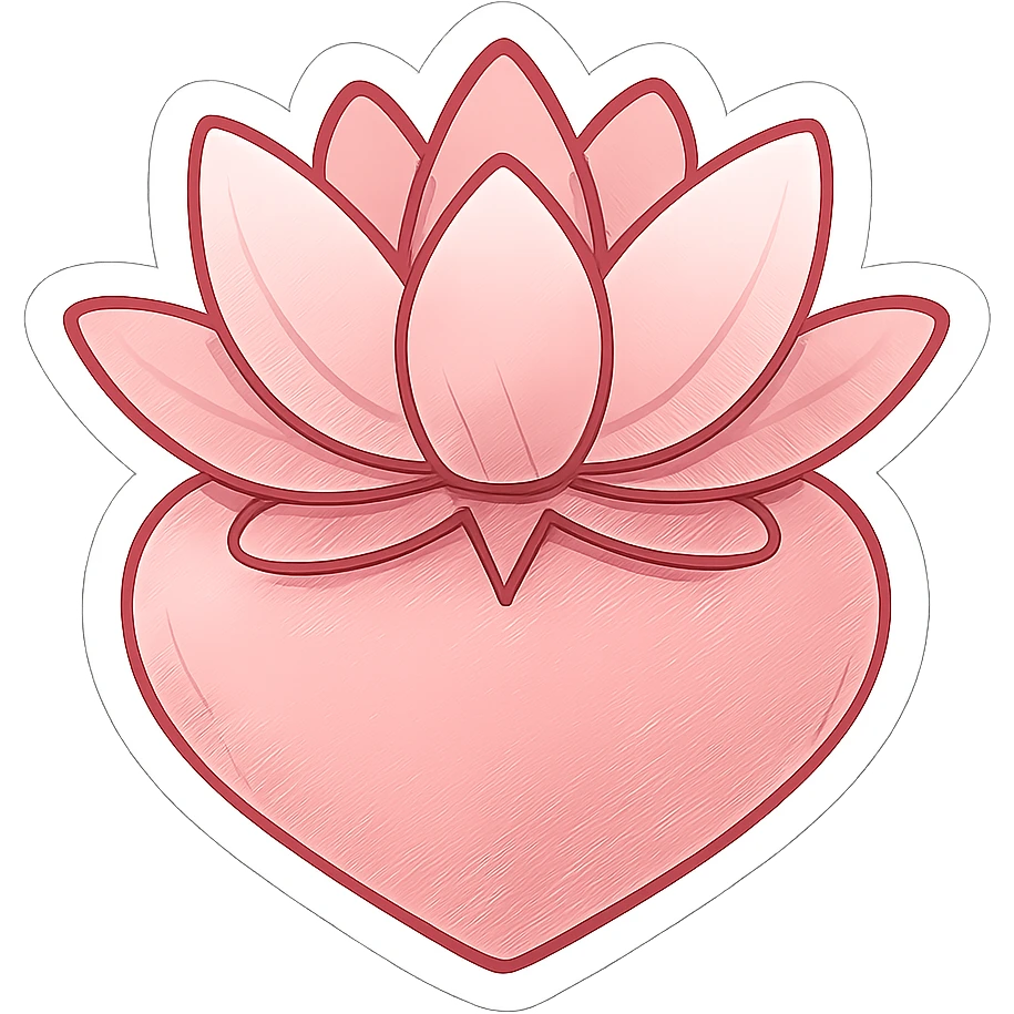 Lotus flower heart  emoji