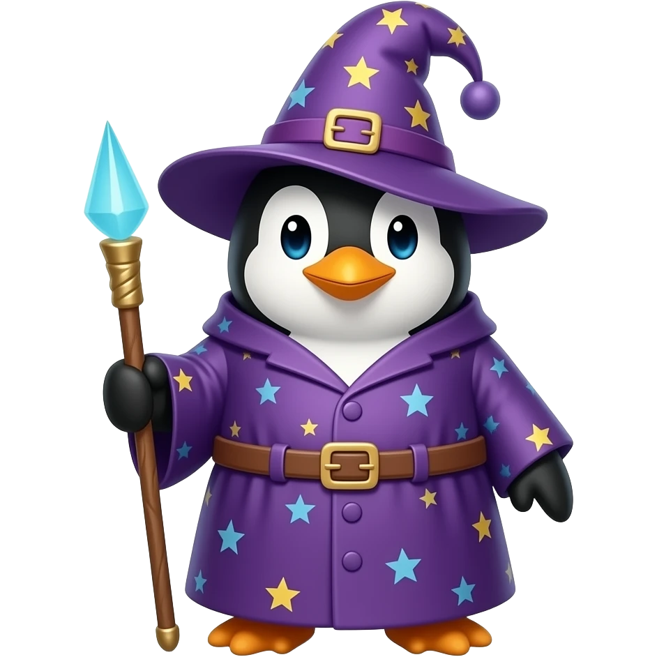 Penguin Wizard emoji