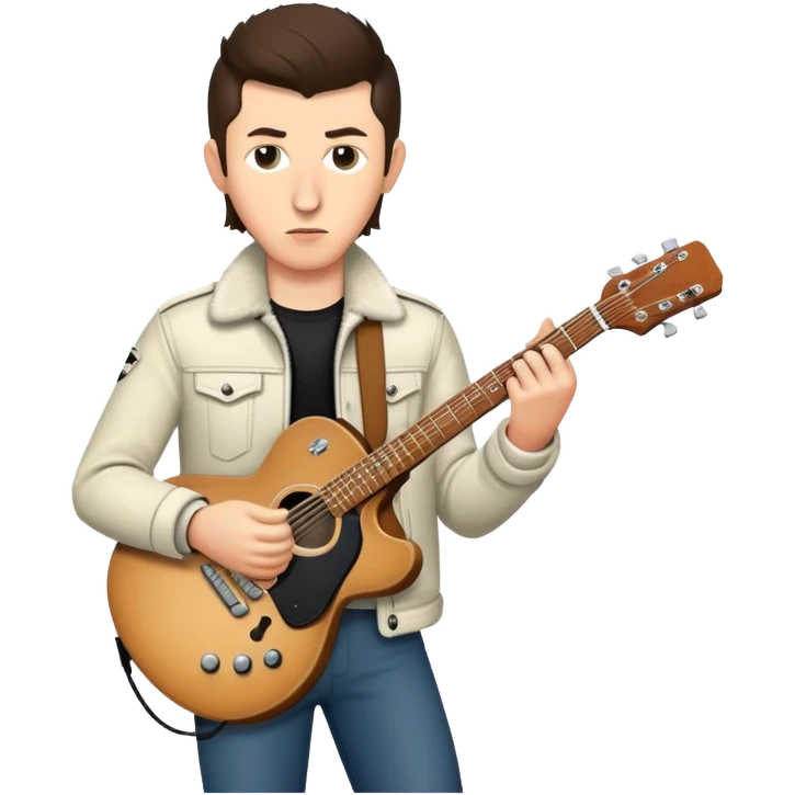Arctic monkeys with a guitar emoji