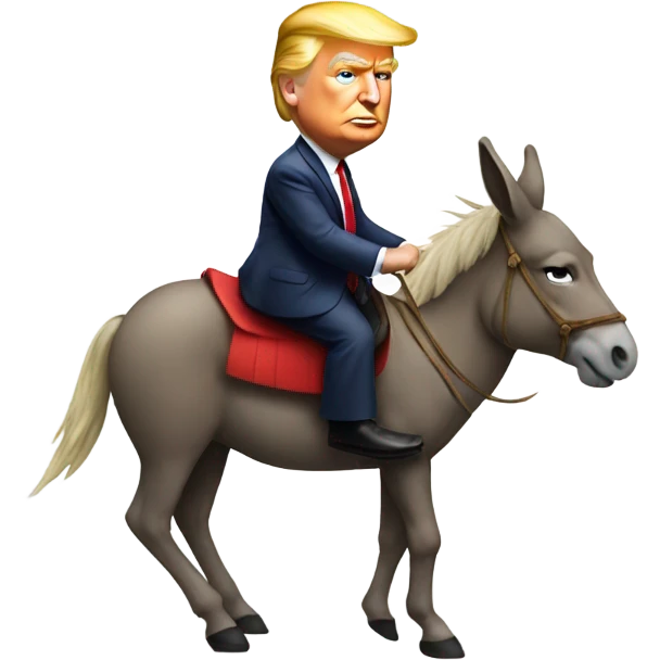 Donald Trump Riding a Donkey emoji