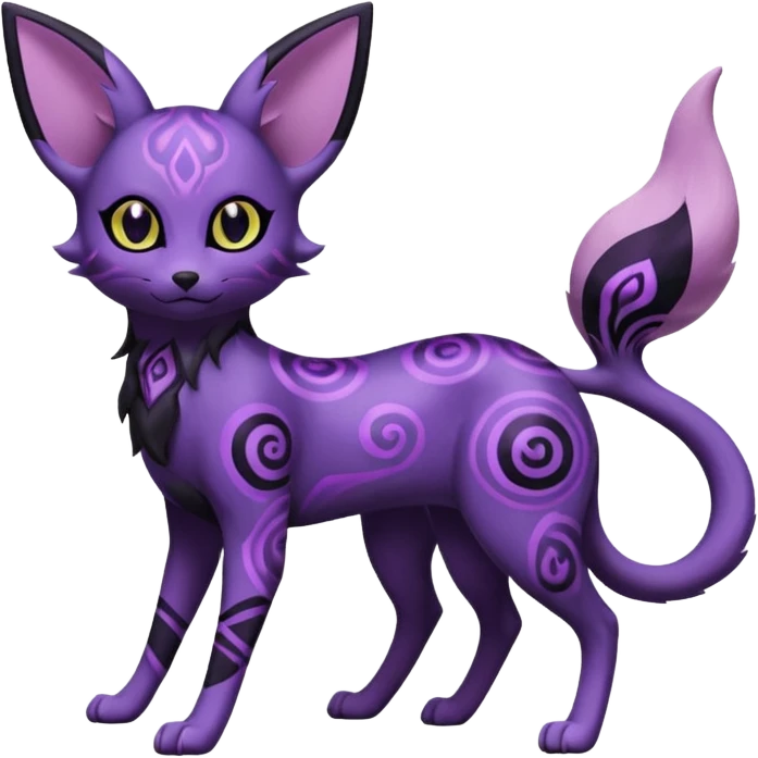 Espeon-Umbreon-fusion, full body emoji