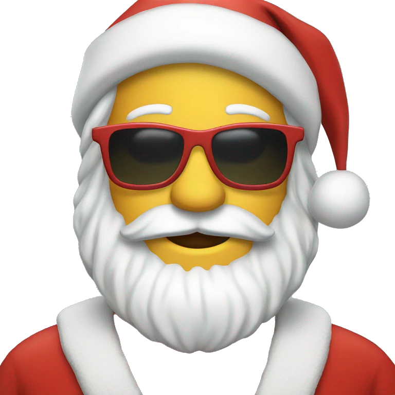 Santa with sunglasses  emoji