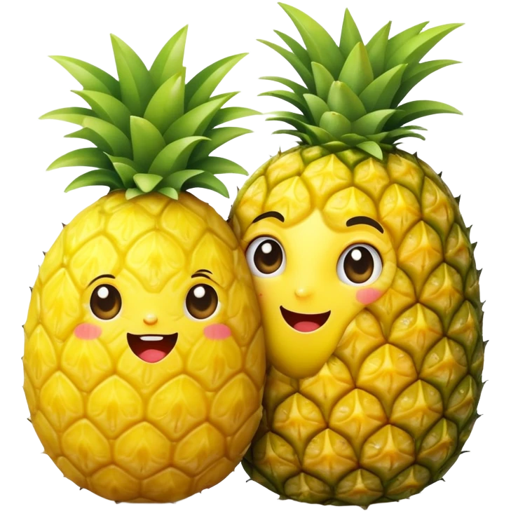 Lemon and pineapple hugging  emoji