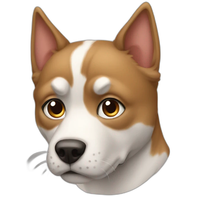 Chien mangent un chat emoji