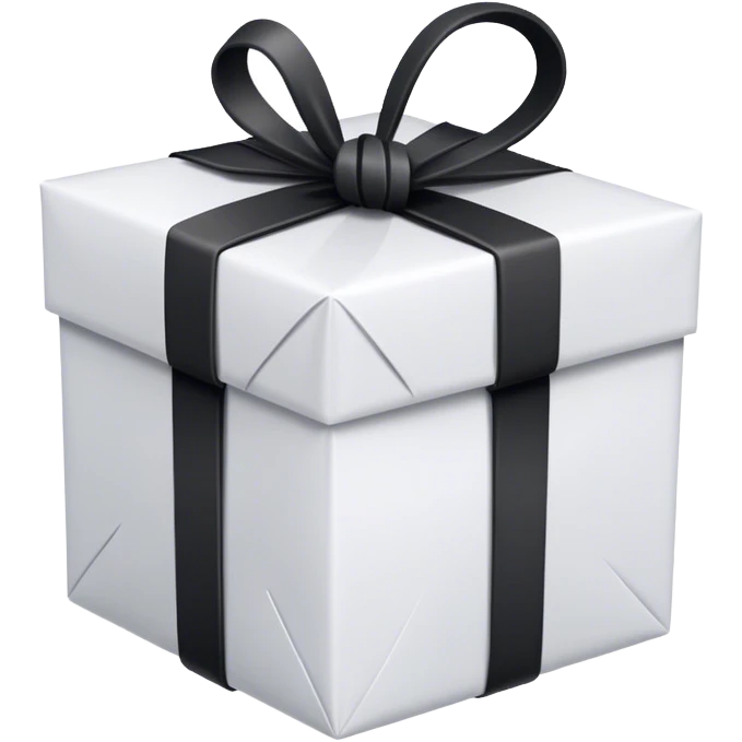 Gift wrapped with black rope emoji